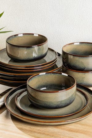 Kiln-change ceramic dinnerware set